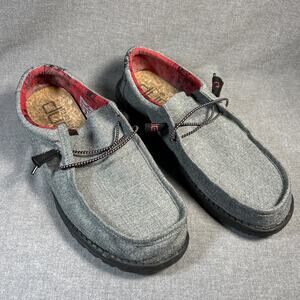 Hey Dude Shoes Mens Size 15 Wally Eco Ascend Ripstop Grey Comfort Lightweight